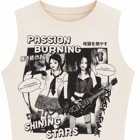 Woman's Passion Burning Street Crop | Bold Spirit Graphic Tank