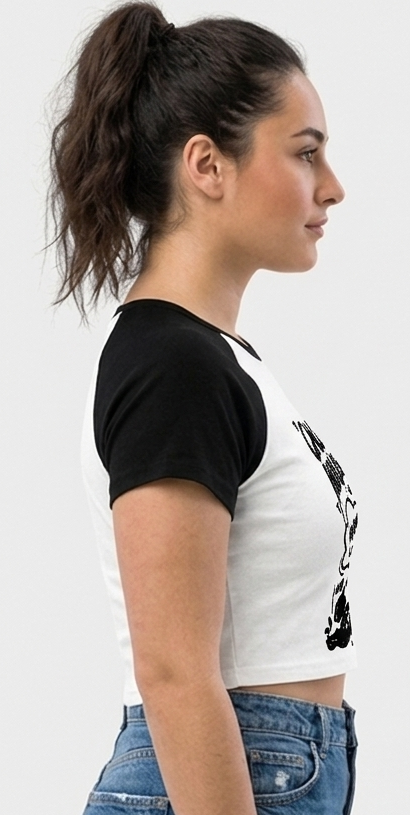 Woman's Caudy Cute Club | Happy Daze Baby Tee | Retro Lucky Graphic