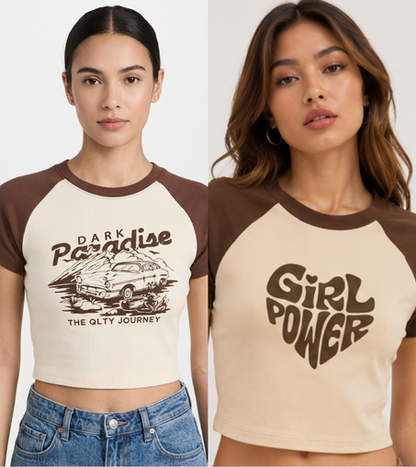 Woman's Power & Paradise Collection Crop top | Pack of 2