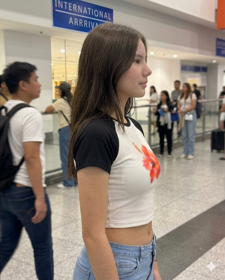 Woman's Retro Hibiscus Raglan Crop Top | Vintage Vibe Flower Tee