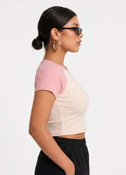 Woman's Crop Top Printed "NOPE" | The "Nope" Mood Baby Tee