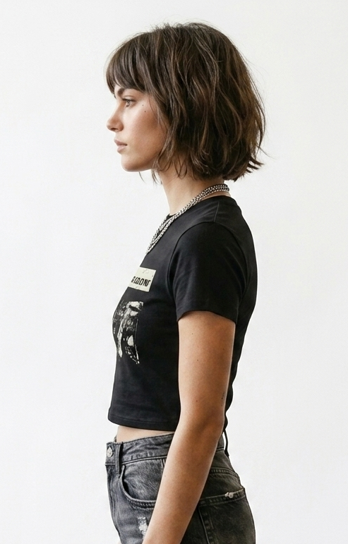 Women's Graphic Crop T-Shirt – “All Things Grow” Print