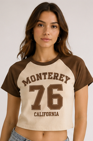 Women's Monterey 76 Graphic Raglan Crop Tee